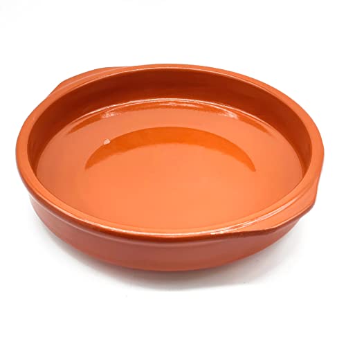 AC – Cazuela de barro – Fabricado en España – Apto para vitro y hornos – Ø 30 cm