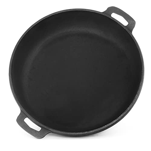 Cacerola de hierro fundido de 20 cm, sartén para cocinar de hierro fundido, sartén para inducción, apta para parrilla de gas, horno, fogones y todo tipo de cocinas, incluida la inducción