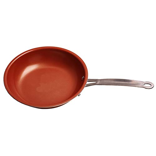 Sartén antiadherente de cobre 360 Cocina de inducción de apoyo inferior doble (10.2 pulgadas)