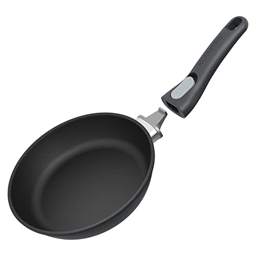 KLARSTEIN Sarten Antiadherente con Mango Desmontable 20 cm, Sartenes Antiadherentes de Aluminio Forjado Aptas para Lavavajillas, Sartén Grande para Placa de Inducción, Horno, Cerámica y Gas