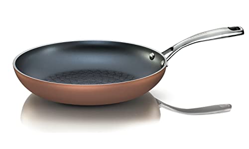 Pensofal, Sartén alta, Serie Magnifiqa®, antiadherente, mango de acero inoxidable, diámetro 26 cm, apta para inducción, apta para horno, interior de diamante de 24 quilates, exterior efecto cobre