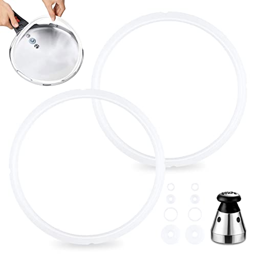 2 Piezas Anillo de Sellado de Silicona Transparente 20cm(Diámetro Interior),Accesorio Repuesto de Junta,Anillo de Sellado para Olla a Presión Compatible con Varios Modelos
