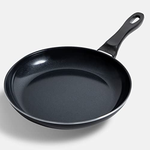 BK Vivid Ceramic Sartén antiadherente de 28 cm, sin PFAS, inducción, apta para horno, color negro
