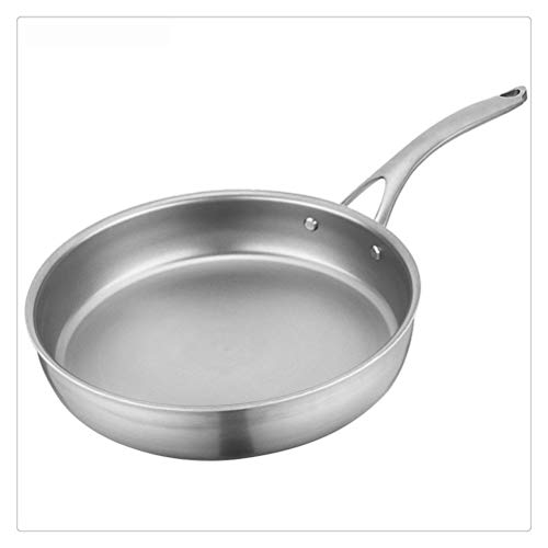 Sartén de Titanio 100% Puro, sartén sin Recubrimiento para el hogar, Tortilla de bistec, Cocina de inducción de Gas para el hogar (26cm)