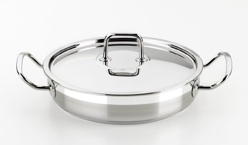 BRA Profesional - Rustidera con Tapa, 30 cm, Acero Inoxidable 18/10