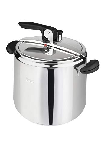 Barazzoni Olla a presión Amelia+, ø26 cm, capacidad 12 L, acero inoxidable 18/10, Made in Italy, 12 litros, acero y negro