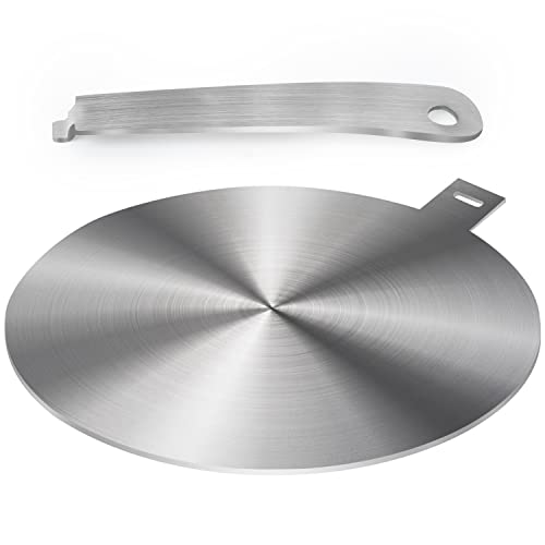 LEUOVE Adaptador de Placa de Inducción 24cm, para Cafetera, Sartenes de Vidrio, Olas de Cerámica y Otros Utensilios de Cocina, Manija Removible