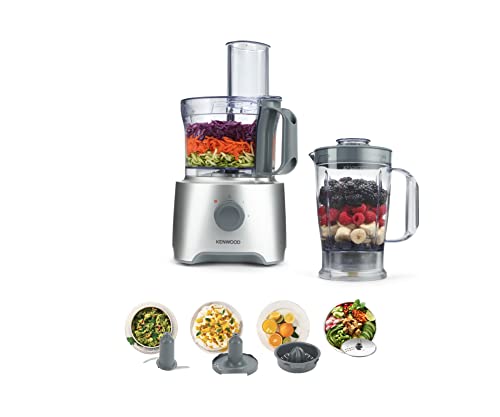 Kenwood fdp302si Multipro Compact Procesador de cocina, 800 W, 2.1 L, Plateado