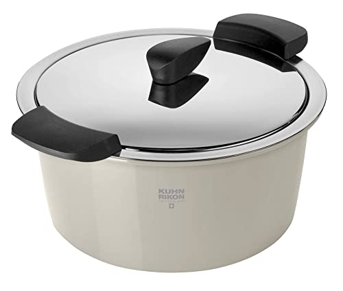 KUHN RIKON HOTPAN Sand 3.0 L · Diámetro 22 cm, cocción al vapor, mantener el calor, tapa con tapa, apta para inducción, acero inoxidable, utensilios de cocina térmica