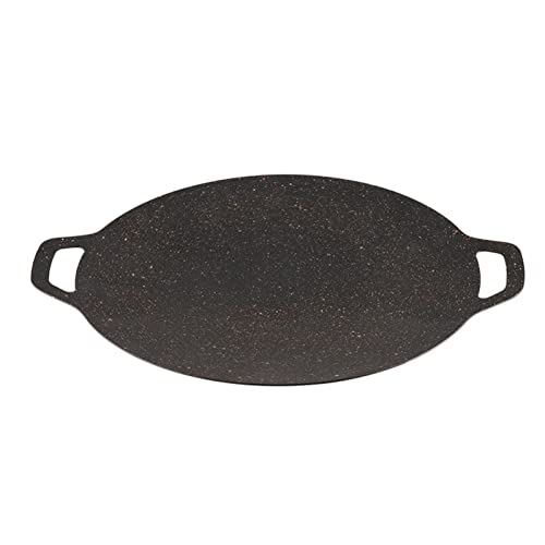 Parrilla de barbacoa coreana | Plancha de Hierro Fundido | Sartén antiadherente para parrilla | Sartén plana de inducción, conducción de calor uniforme, redonda antiadherente, para estufa eléctrica