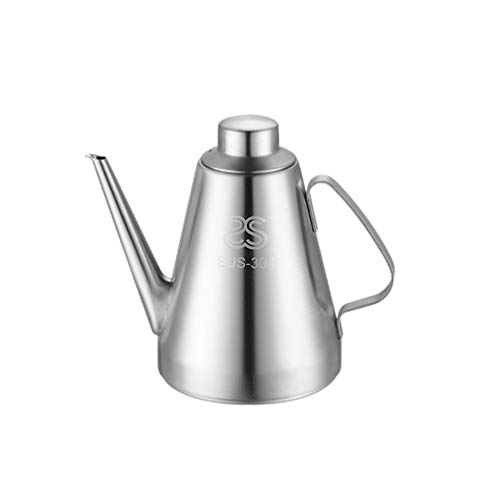 Angoily Dispensador de Aceite de Oliva de Acero Inoxidable de 1000Ml Botellas de Contenedores de Vinagre de Aceite para Cocinar Recipiente de Almacenamiento de Tarro de Aceite para Cocina