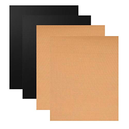 JZK 4 x Hoja teflón PTFE papel de horno reutilizable láminas para horno esterilla para horno antiadherente estera artesanal resistente al calor