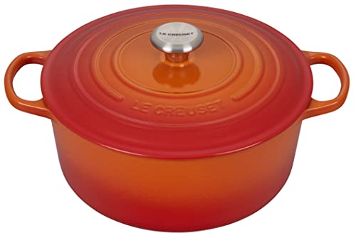 Le Creuset Cocotte redonda de hierro fundido, 28 cm, 6, 7 L, Todas Las Fuentes de Calor incluso inducción, Volcanico, 21177280902430