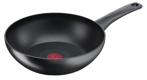 Tefal Ultimate On-Wok 28 cm con revestimiento ultra resistente,thermo-signal,thermo-fusion,apta para gas,vitrocerámica,eléctricas e inducción,apto para horno hasta 175º,forma profunda,WOKPFANNE 28CM