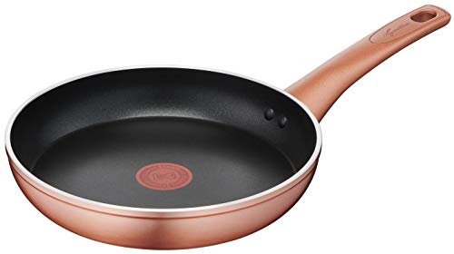 Lagostina - Línea Ramata - Sartén con fondo de aluminio antiadherente - Exterior efecto cobre - 26 cm de diámetro - Color negro