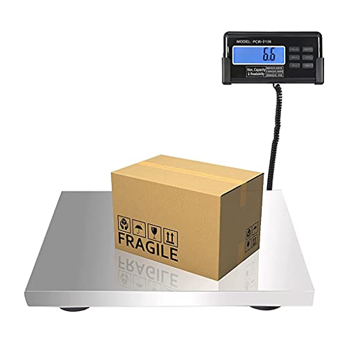 Báscula de envío de 440 lb, báscula de plataforma Postal Digital resistente, alta precisión con PCS/Hold/Tara, báscula de suelo Industrial de 30x38cm