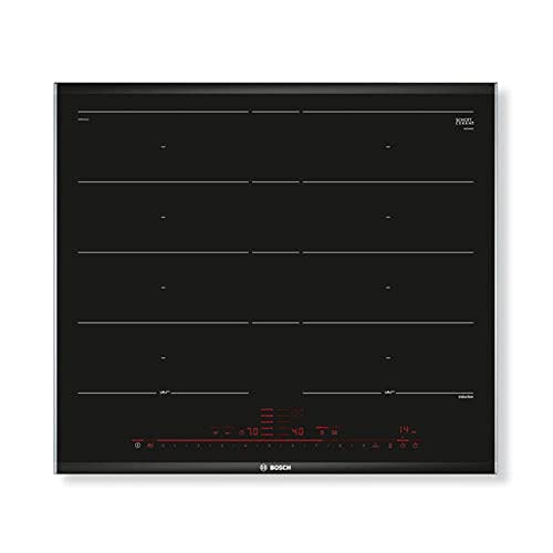 Bosch PXY675DC1E - Placa de inducción Serie 8 con 17 niveles de potencia, 60 cm en negro, Anchura 60 cm I 2 zonas flex + ampliación