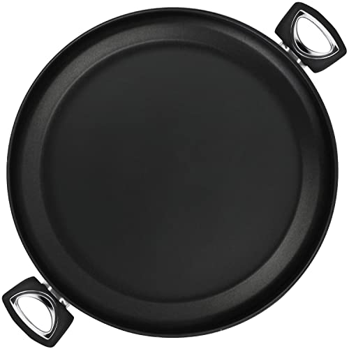 Alza ® Classic paellera, 36 cm de diámetro Superior, Fabricada en Acero Inoxidable 18/10, Antiadherente Triple Capa, Apta para Todo Tipo de cocinas, inducción, Asas de baquelita, fácil Limpieza
