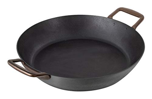 KUHN RIKON Eisenpfanne Black Star 28 cm mit Seitengriffen, Pfanne aus langlebigem Eisen für scharfes Anbraten, Induktion, backofenfest