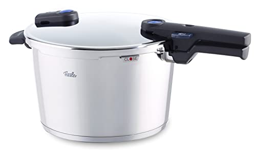 Fissler Vitaquick Olla a presión de inducción, 8 L y 26 cm de diámetro, acero inoxidable, tamaño grande, 2 niveles de cocción, inducción