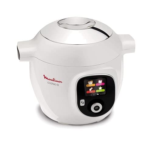 Moulinex Multicocina inteligente Cookeo, 100 recetas preprogramadas, programa de cucharón y control de peso incluido, 6 l, hasta 6 personas, 6 modos de cocción, 1600 W, blanco YY4407FB