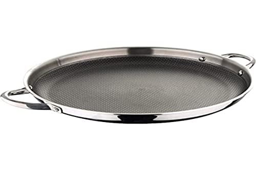 MasterPRO Hi-Tech 3 | Sartén Antiadherente | Paellera de 36 x 4,5 cm | Revestimiento Pallatium con Textura de Panal de Abeja | Fabricada en Acero Inoxidable | Apta para Todos los Tipos de Cocina