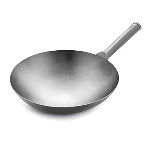 JY&WIN Sartén, Sartén de Titanio Puro, Sartén Antiadherente, Sin Revestimiento, Estufa de Gas Forjado en frío por inducción, Cerámica, Halógena, Gas, Electricidad (Material: Titanio), 40cm