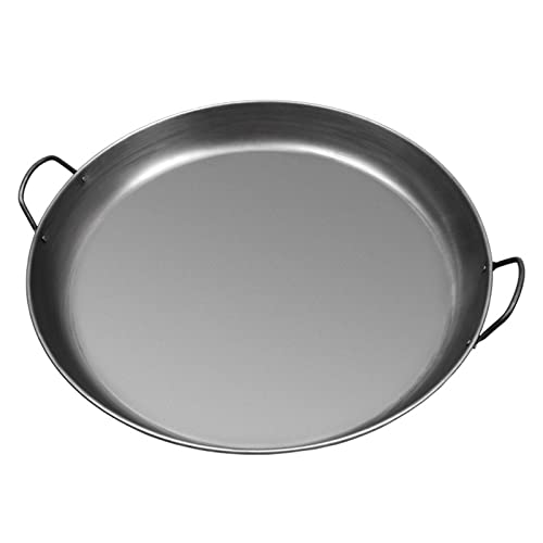 UGCER Sartén para cocinar Paella española con asas dobles, sartén antiadherente de hierro fundido sin recubrimiento para el hogar, restaurante, Camping al aire libre (40CM)