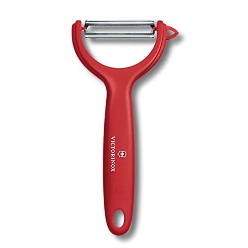 Victorinox Pelador de tomate y kiwi, con filo dentado y corte bidireccional, inoxidable, apto para el lavavajillas y de color rojo