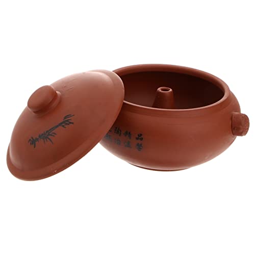 Cabilock 1 Cazuela De Cerámica Ollas Coreanas Para Cocinar Sartén Con Tapa Horno Olla Para Guisar De Arcilla Cazuela Francesa Olla De Barro Olla De Vapor Olla De Estofado De