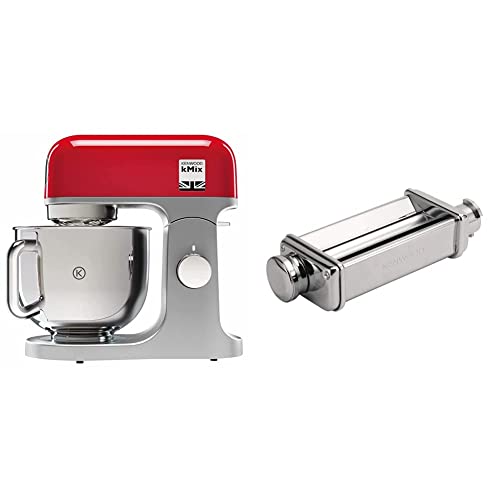 Kenwood kMix KMX750ARD - Robot de Cocina Multifunción, 1000 W, Bol Metálico de 5 L con Asa, Color Rojo & Kenwood KAX980ME Lasagne - adaptador Twist para gamas Chef y kMix