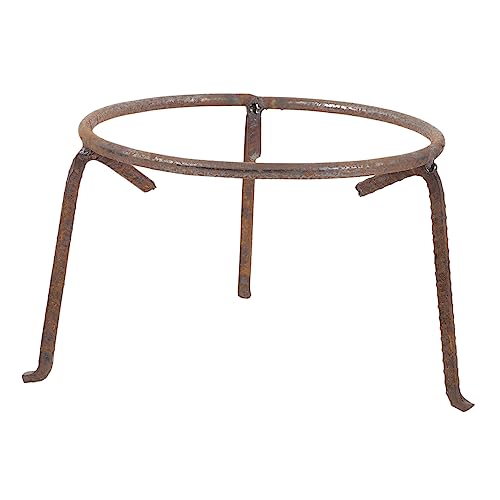 YARNOW Trípode De Leña para Picnic Al Aire Marco Redondo De Acero Anillo De Parrilla De Barbacoa Marco Brasero Soporte Triangular Sartenes para Acampar Estante para Sartenes para