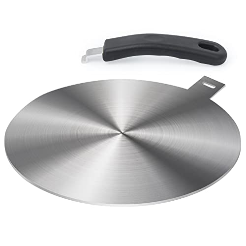 LEUOVE Adaptador de Placa de Inducción 24cm, para Cafetera, Sartenes de Vidrio, Olas de Cerámica y Otros Utensilios de Cocina, Removable Aislamiento Handle