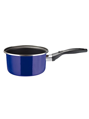 VITREX 71PVCZMAZ16 71PVCZMAZ16-Cazo Gourmet de Acero esmaltado Antiadherente 2 Capas inducción Modelo Marseille Azul de 16 cm, Multicolor