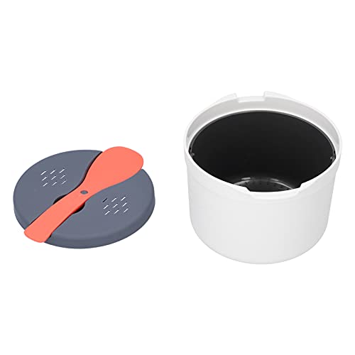 Horno de Microondas para el Hogar, Olla Arrocera, Vaporera de Arroz de 2 Capas, Resistente a Altas Temperaturas, Olla de Vapor, Olla Arrocera, 6 Tazas