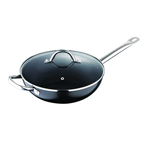 San Ignacio Professional Wok 28x8.0cm Aluminio prensado inducción c/t Profesional Chef, Multicolor