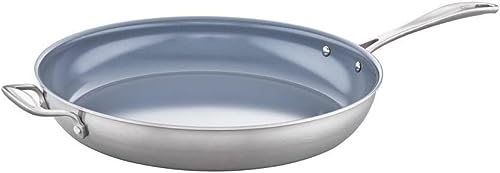 ZWILLING Spirit Sartén Antiadherente de cerámica, Acero Inoxidable, Metalizado