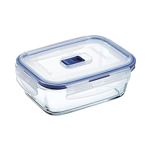 Luminarc Pure Box Active Recipiente Rectangular Hermético Vidrio 16x11cm - 82cl Bicolor