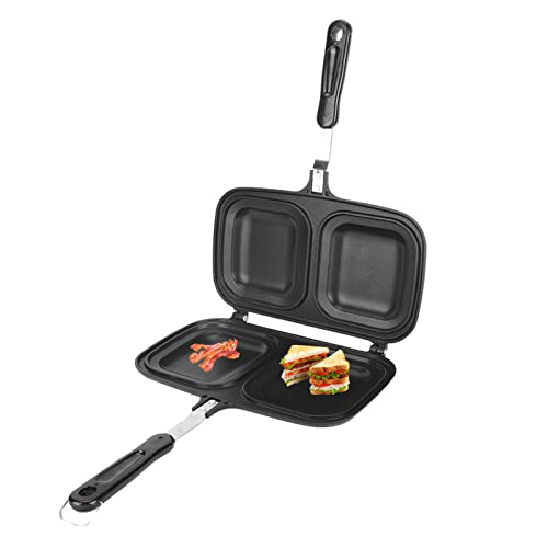 Sartén para desayuno, sartén antiadherente de doble cara, sartén para freír, sartén de aluminio, parrilla, cocina para Sarten Para panqueques, huevos, tostadas