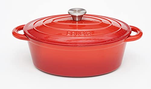 Lätt Home Cocotte Hierro Fundido (Rojo Cereza, 29 cm)