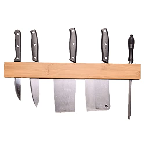 Portaherramientas universal Soporte de cuchilla sin perforación de pared, bloque de cuchillas de bambú ventilado multifuncional para sujetador de utensilio de cocina de cocina almacenamiento de cuchil