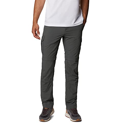 Columbia Hombre Pantalones de senderismo convertibles, Grill 028, 32W / 32L