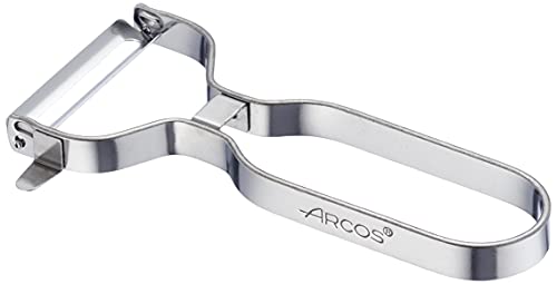 Arcos Gadgets Profesionales, Pelador de Frutas Pelador de Verdura, Acero Inoxidable Cromado, Color Plata, 110 mm