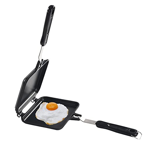 Sartenes de doble cara | Cazuela de doble cara – Crepera de aleación de aluminio antiadherente, fácil de voltear para tortillas, frittatas, panqueques esponjosos Frittatas Generic