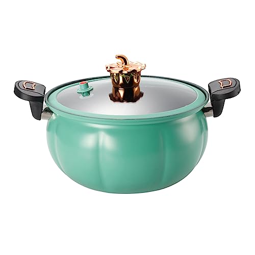 Micro Olla a Presión Antiadherente Plumpy, Olla de Sopa de Micropresión Multifuncional Universal de Gran Capacidad de 8L con Tapa de Vidrio, Olla para Estufa de Gas (28cm)