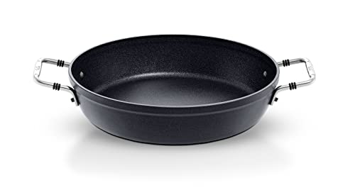 Fissler Adamant Sartén de servir, diámetro de 28 cm, sartén de aluminio, con revestimiento, antiadherente, de borde alto, resistente a los arañazos, inducción