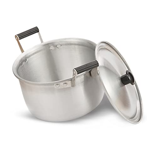 Olla de sopa comercial para el hogar, sartén gruesa de aleación de aluminio, con tapa y asas, buen sellado, ligero, para todas las fuentes de calor, sin recubrimiento sin PFOA (color: 24 cm)