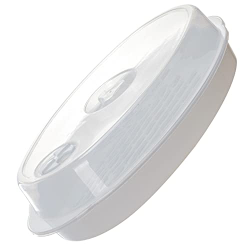 Housoutil Horno de microondas al vapor pescado verduras comida al vapor de calefacción recipiente plato plato cuenco olla olla olla de cocción ollas para pan sándwich albóndigas cocina