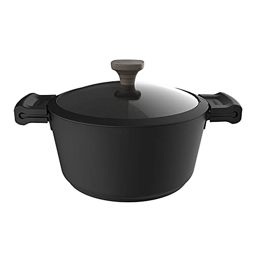 Cecotec Olla Polka Excellence 24 Pot Force. Diámetro 24 cm, Aluminio Fundido, Revestimiento antiadherente, Apta para todo tipo de Cocinas y Lavavajillas, Fondo indeformable