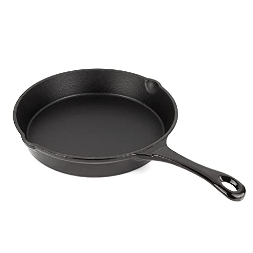 Sarten de Hierro fundido Ferro by Sergi AROLA, óptima retención y Reparto del Calor, Especial para INDUCCIÓN, Apto para Horno, Ahorro de energía, fácil Limpieza Larga Durabilidad (SARTEN 25cm, NEGRO)